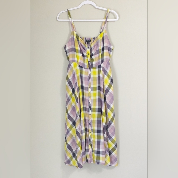 Torrid Yellow and Purple Plaid Dress - Picture 3 of 7